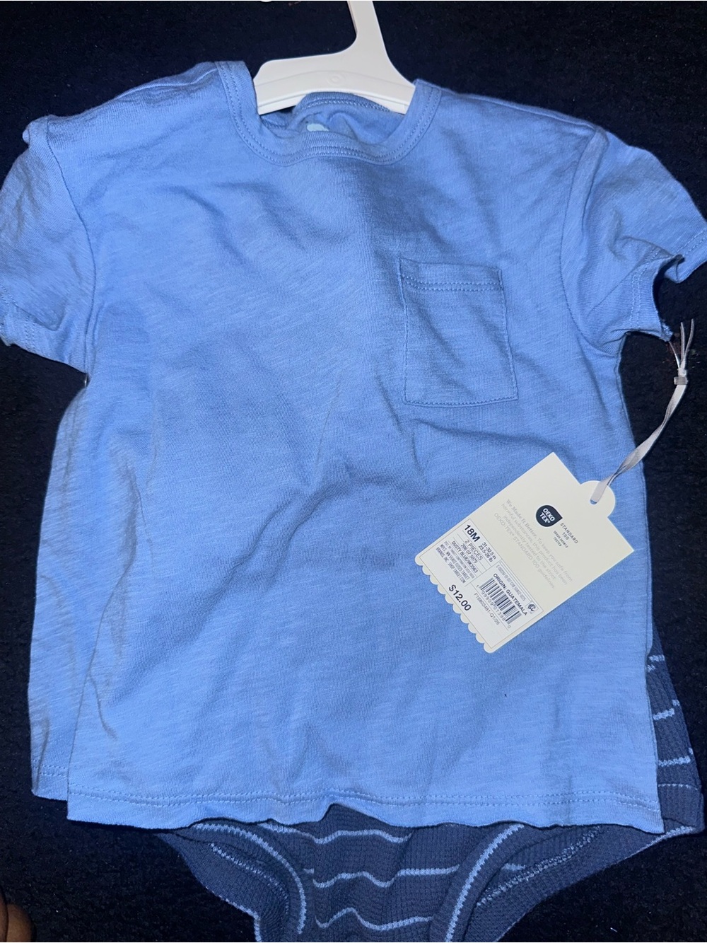 cloud island Light Blue Short-Sleeve Pocket Tee